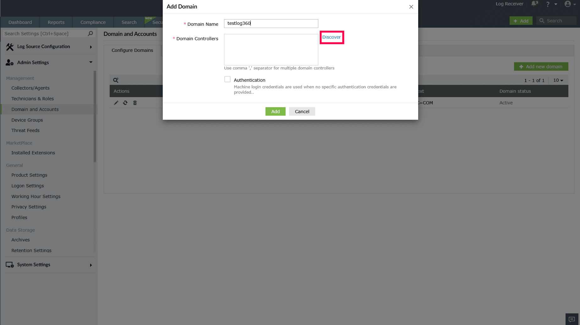 Domain and Accounts