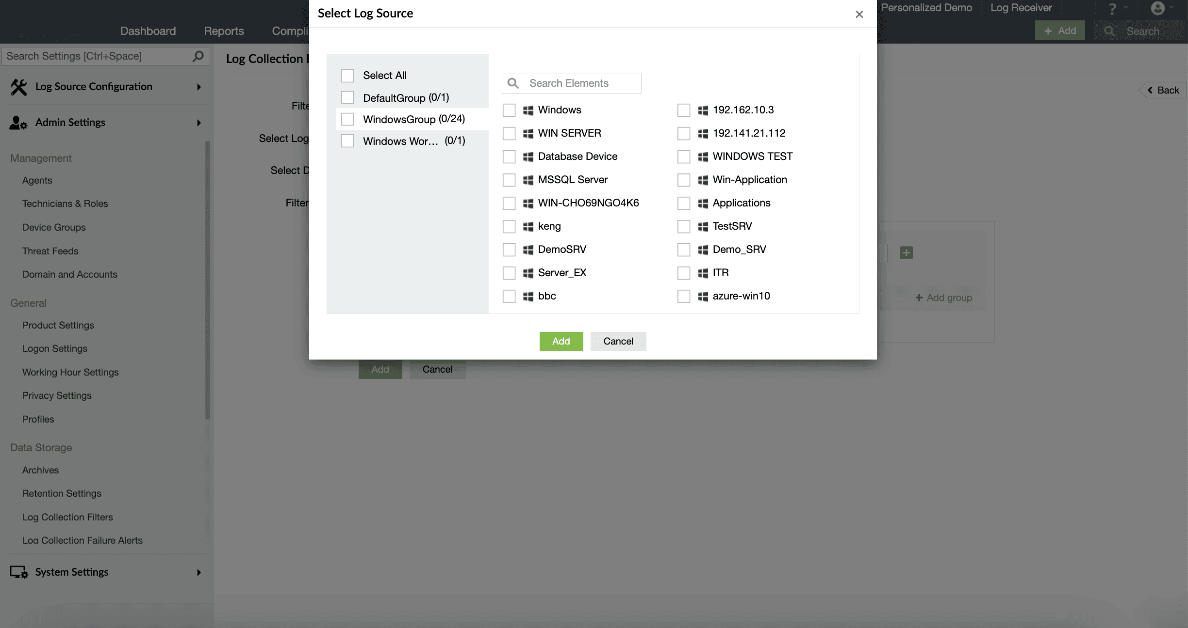 Log Collection Filter
