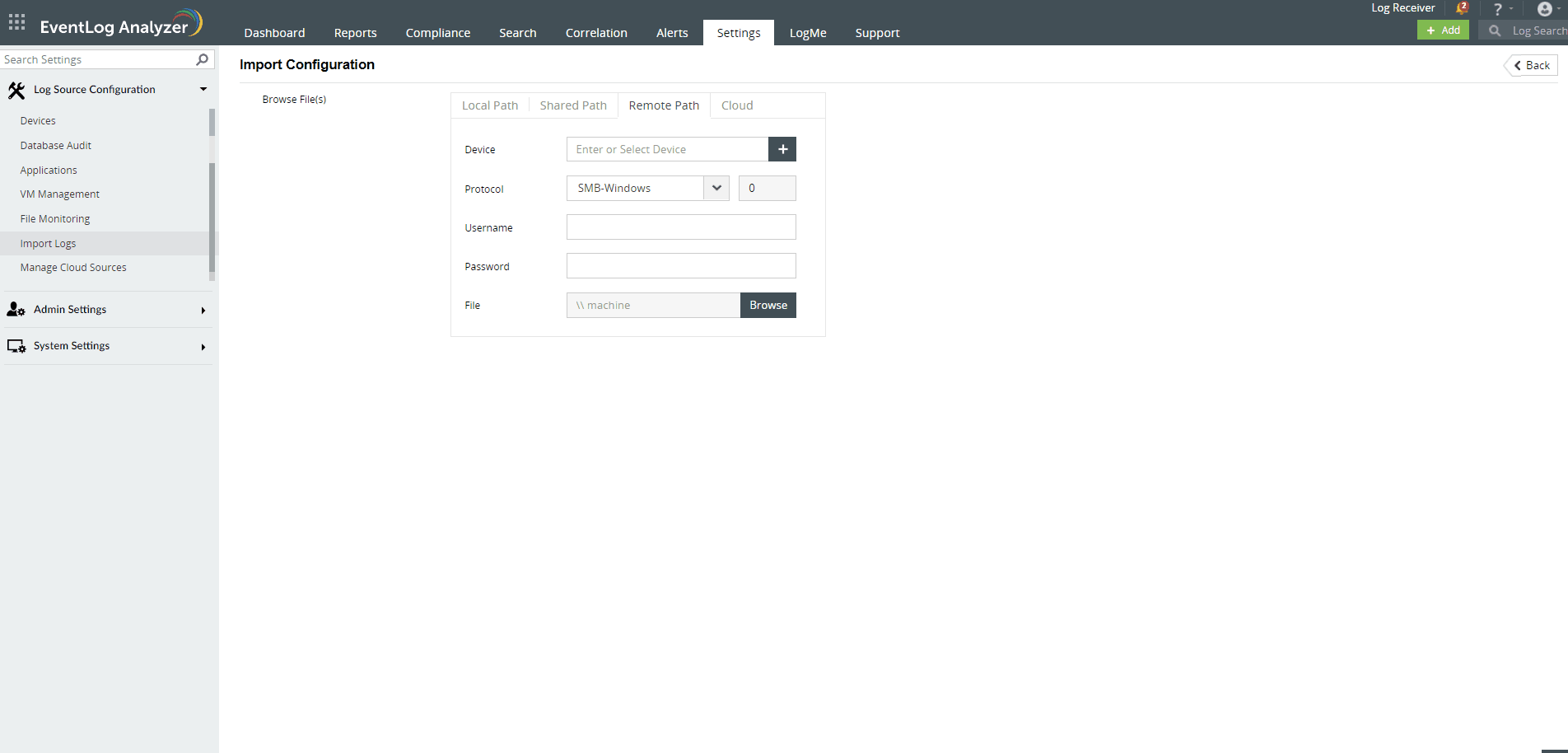 log-file-import-ways