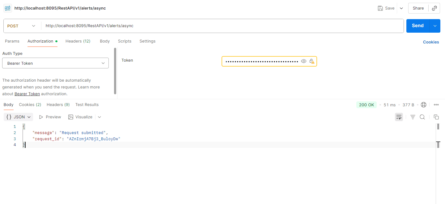 Asynchronous Alert API