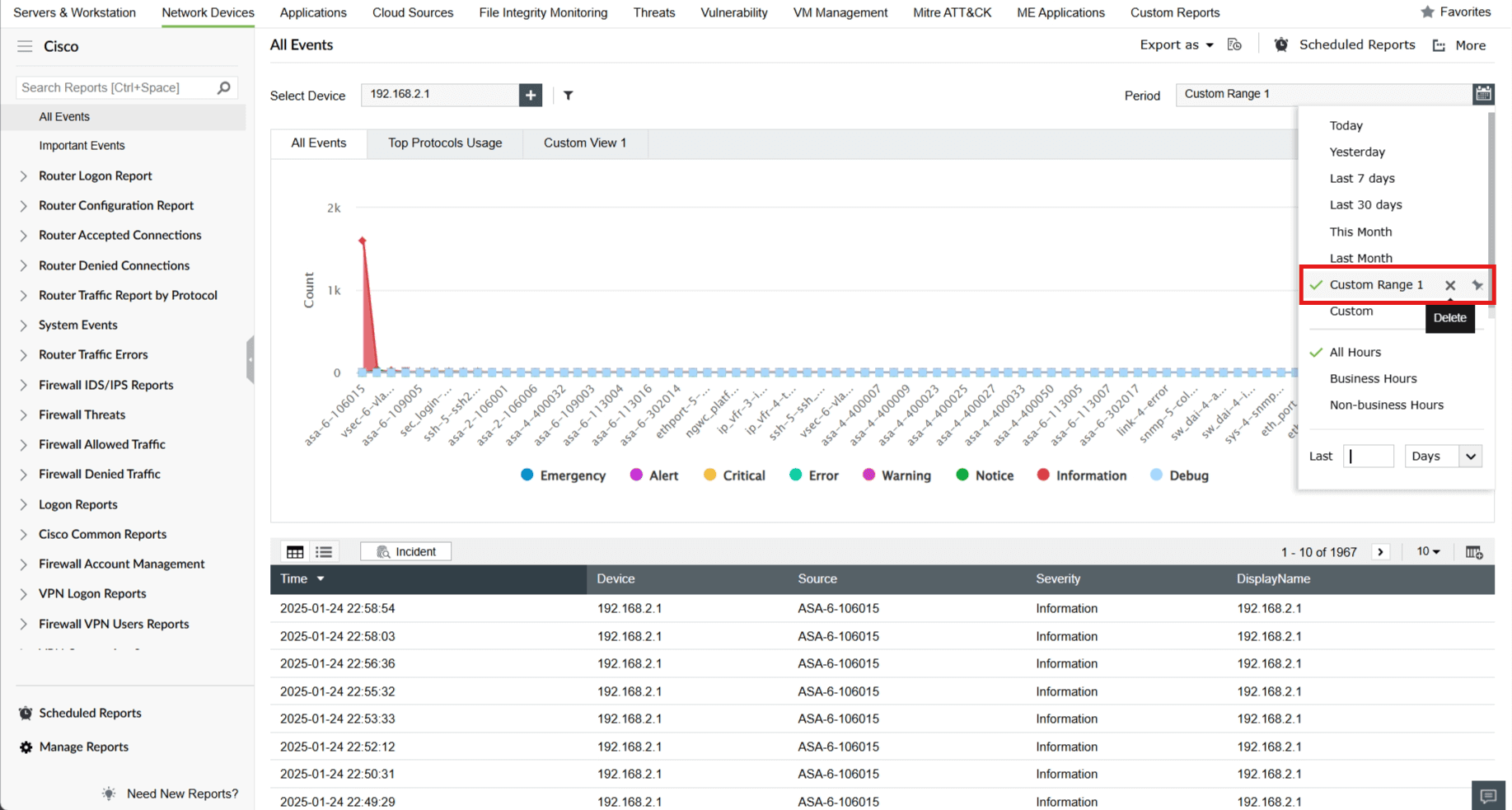 Report export and customization