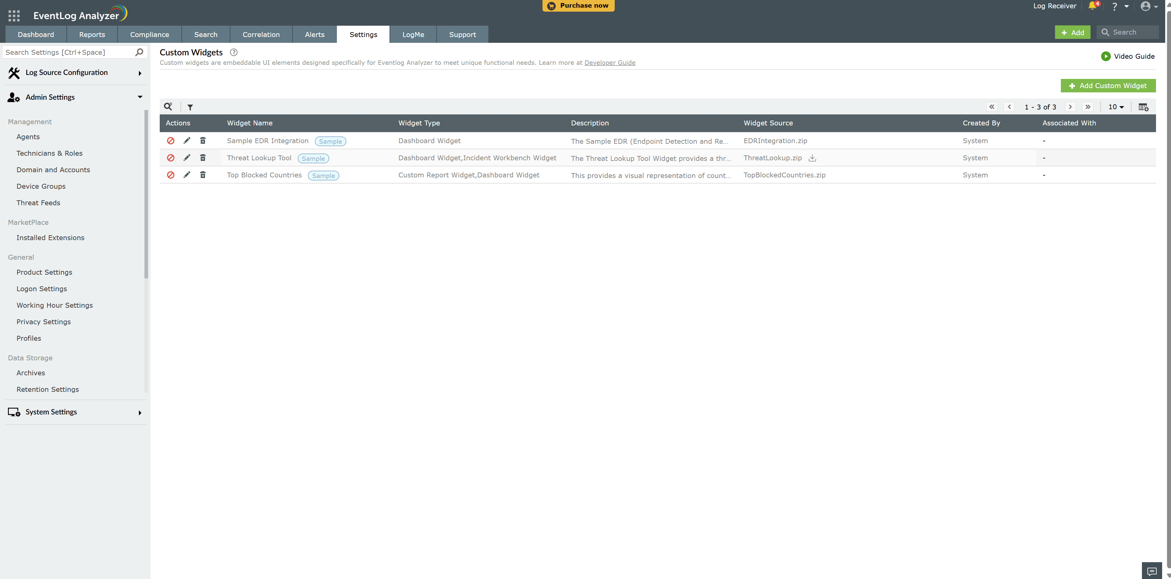 Check Sample Widgets