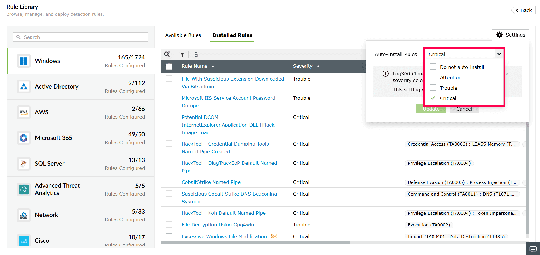 Configuring auto-install settings