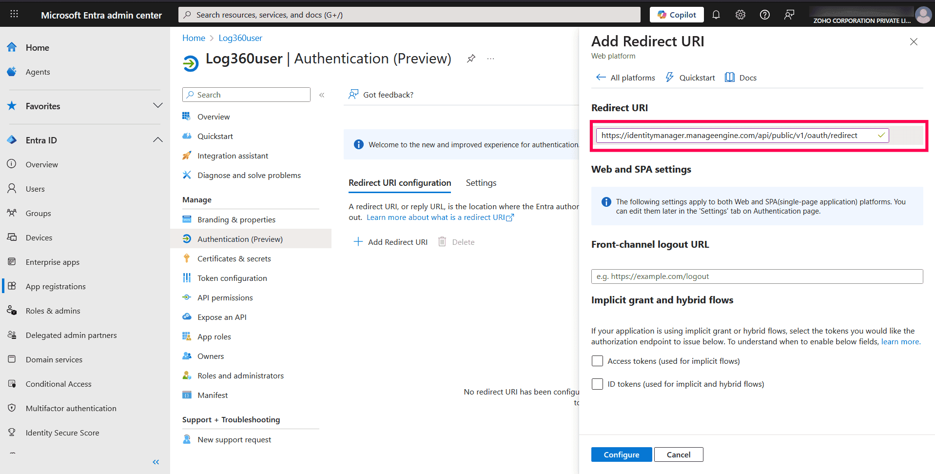 Configuring and managing