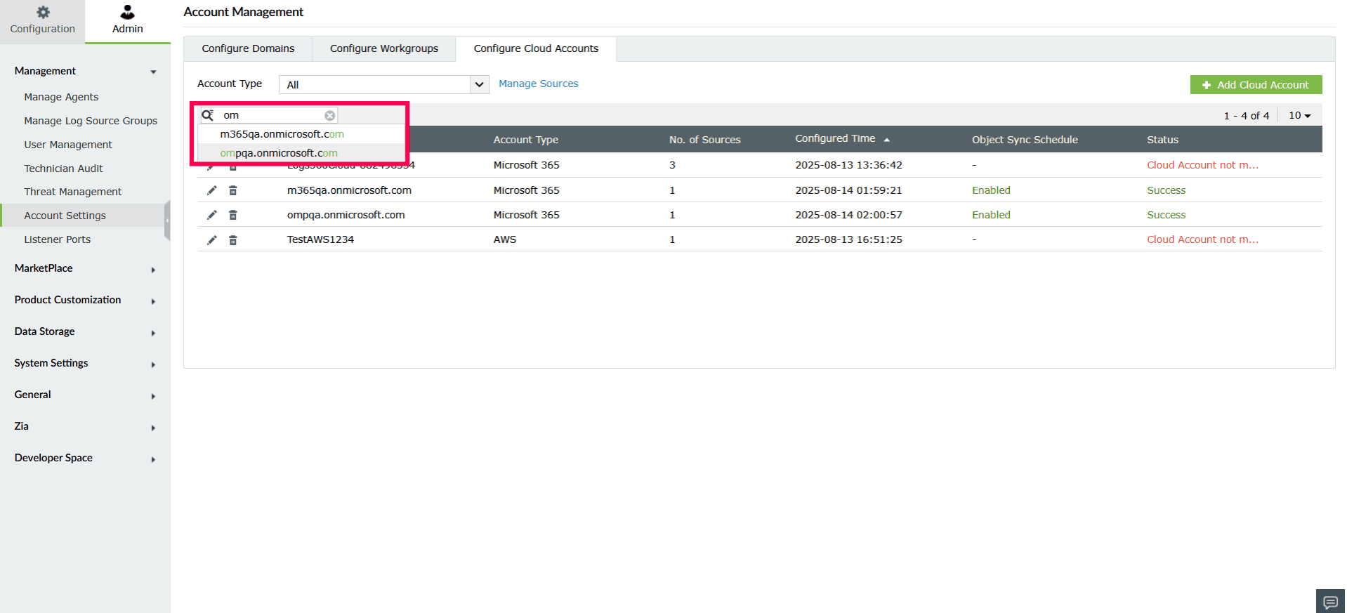 Configuring and managing