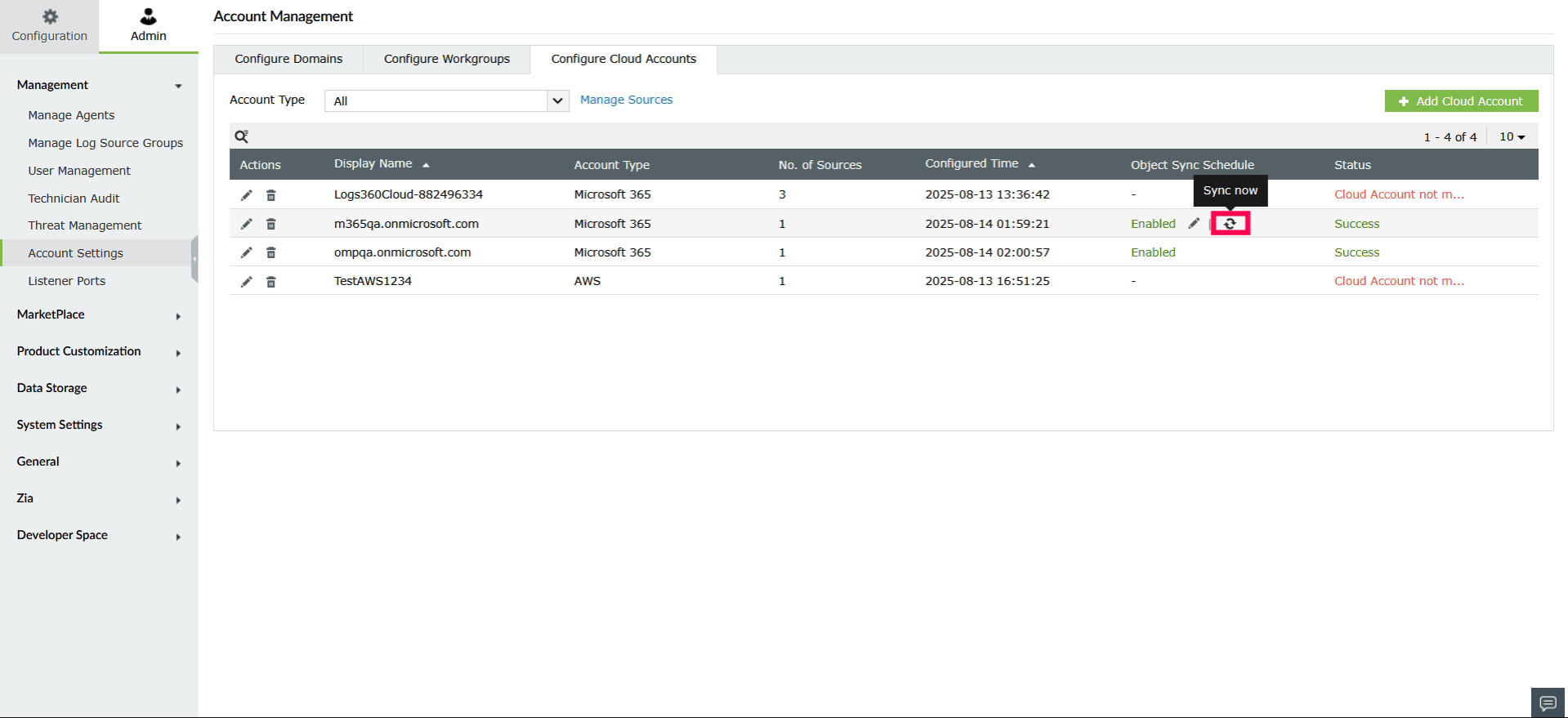 Configuring and managing