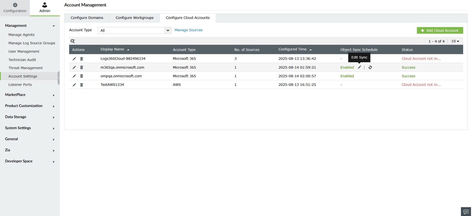 Configuring and managing