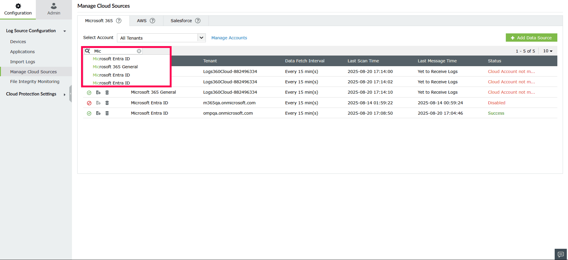 Configuring and managing