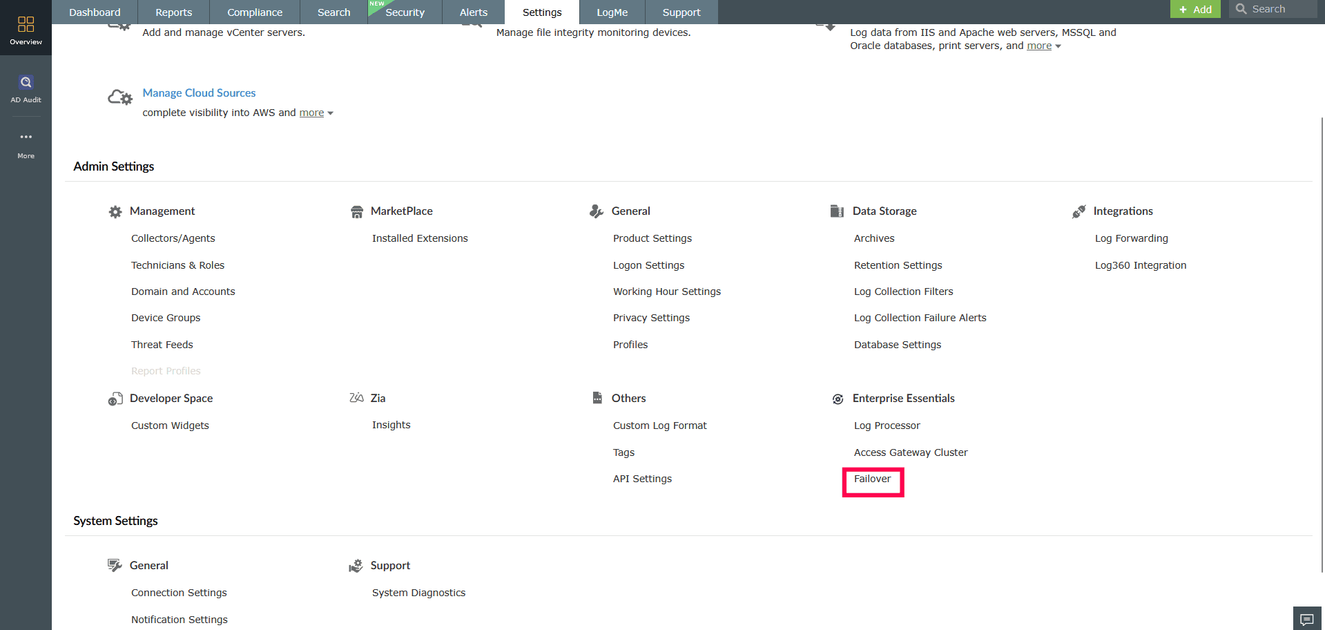 Navigating to Failover