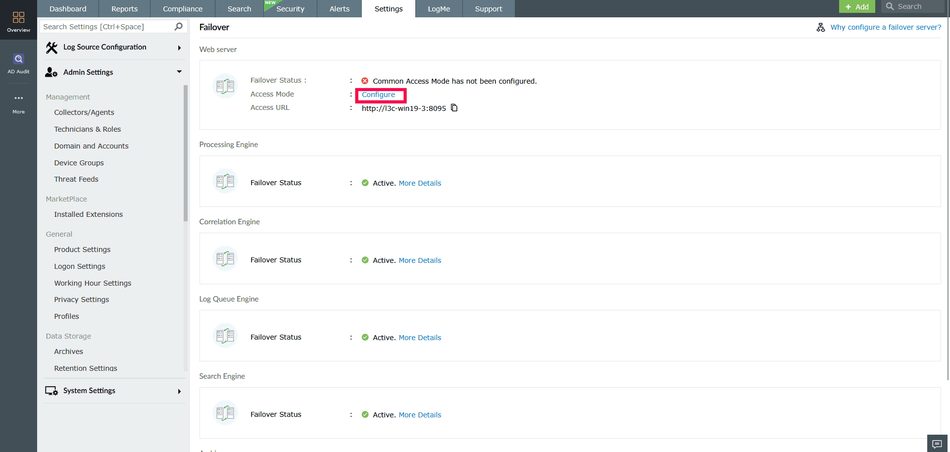 Failover configuration