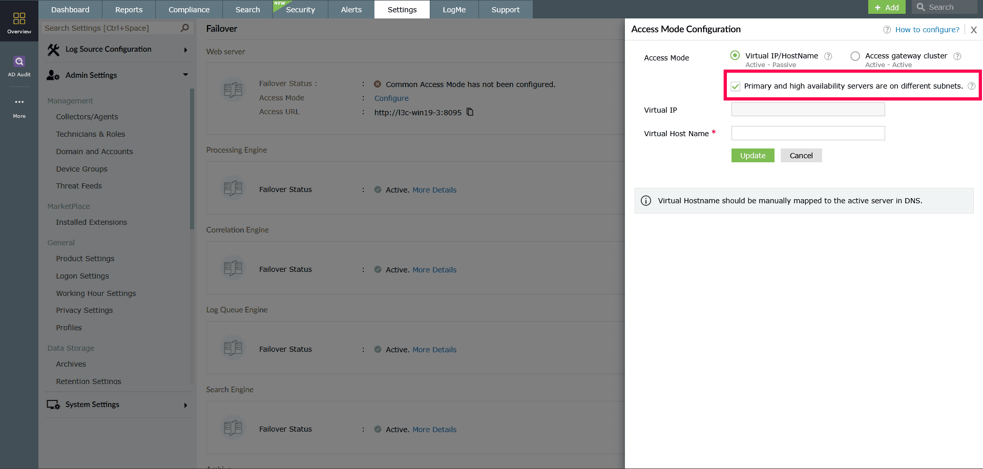 Access Mode Configuration