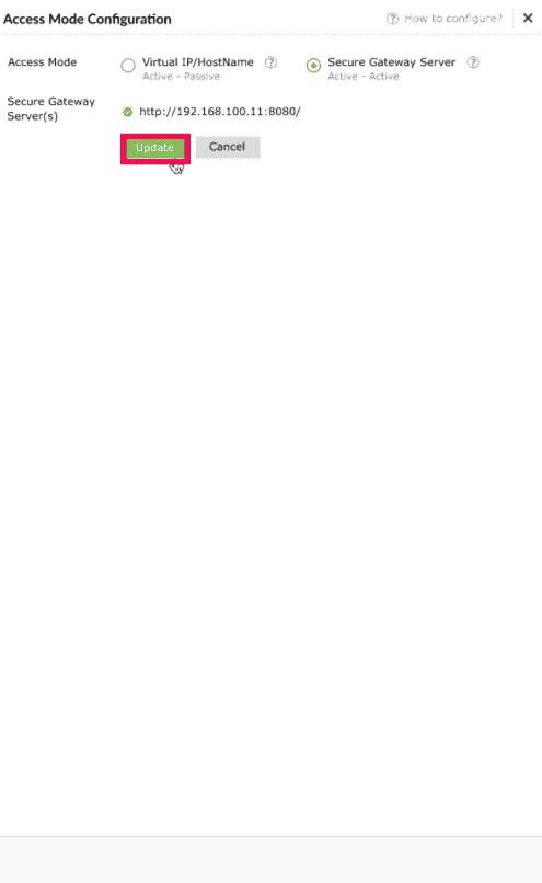 Access Mode configuration