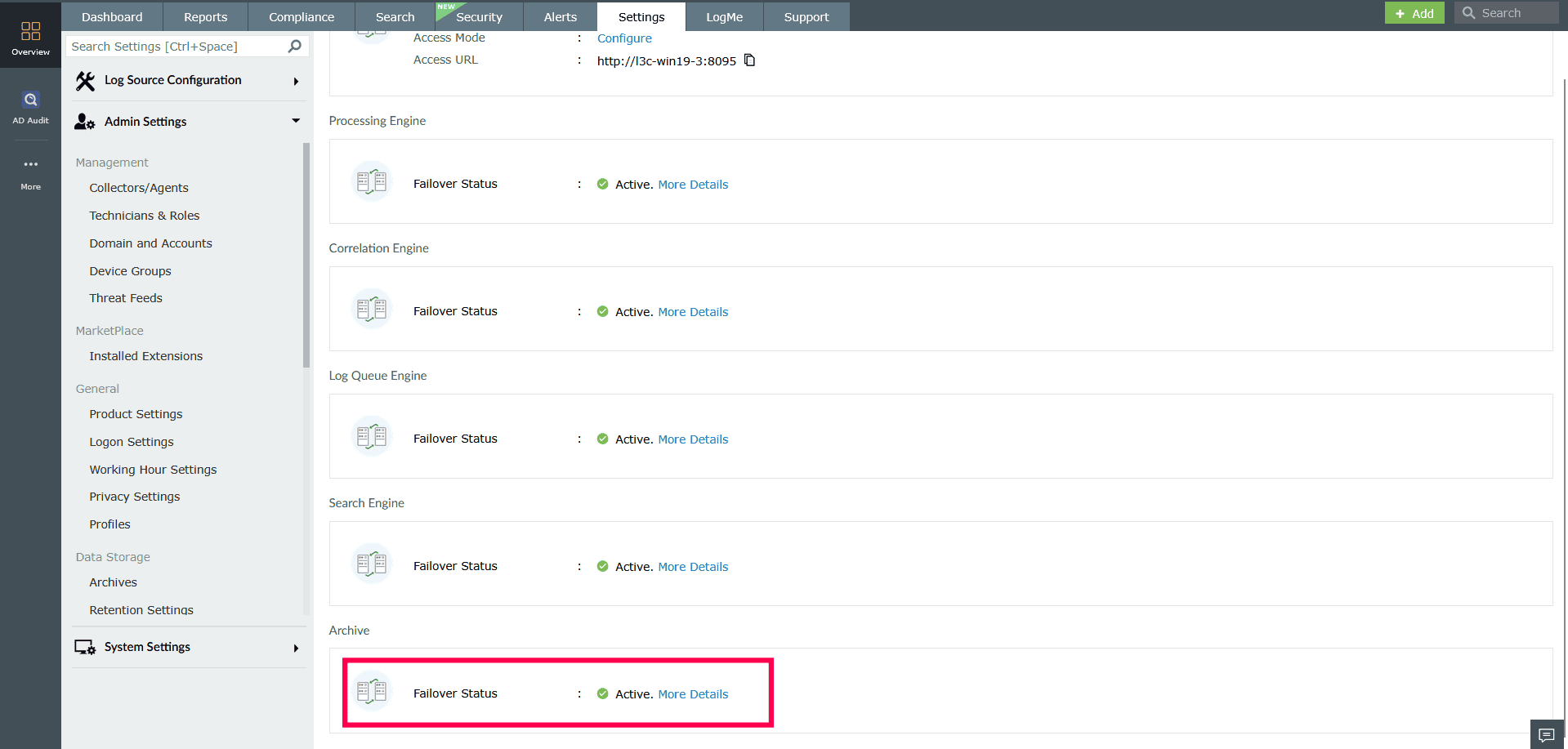 Failover Server configuration