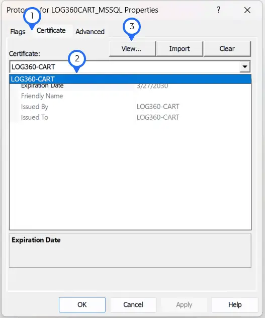 Configuring MSSQL Force Encryption in ManageEngine Log360 Cloud