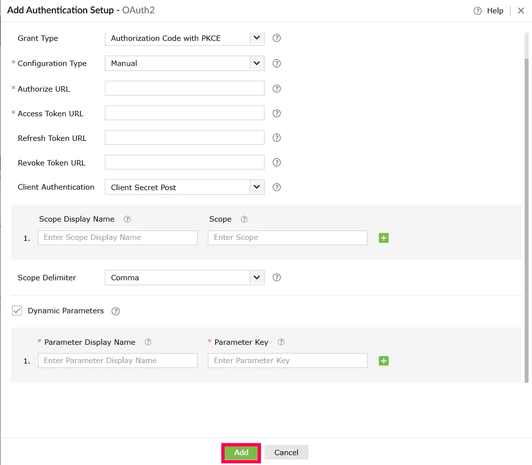 Adding the authentication