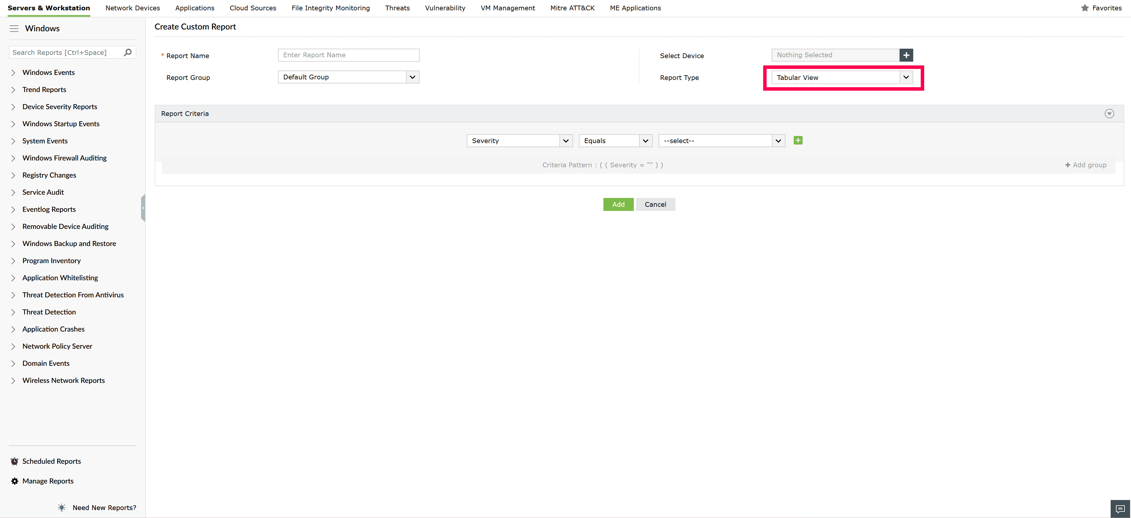 Custom Report Widget
