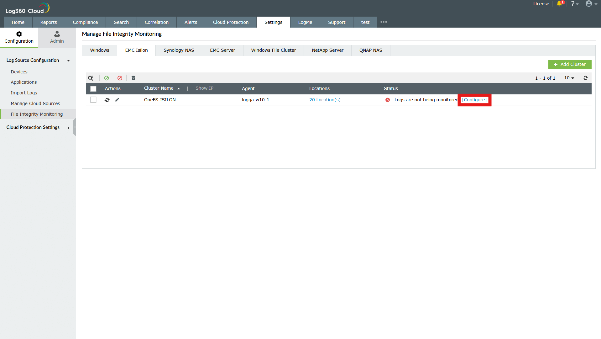 EMC Isilon file monitoring
