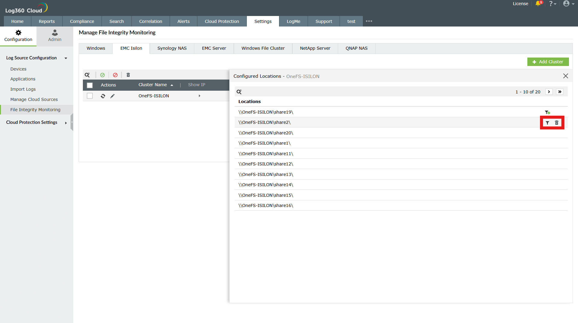 EMC Isilon file monitoring