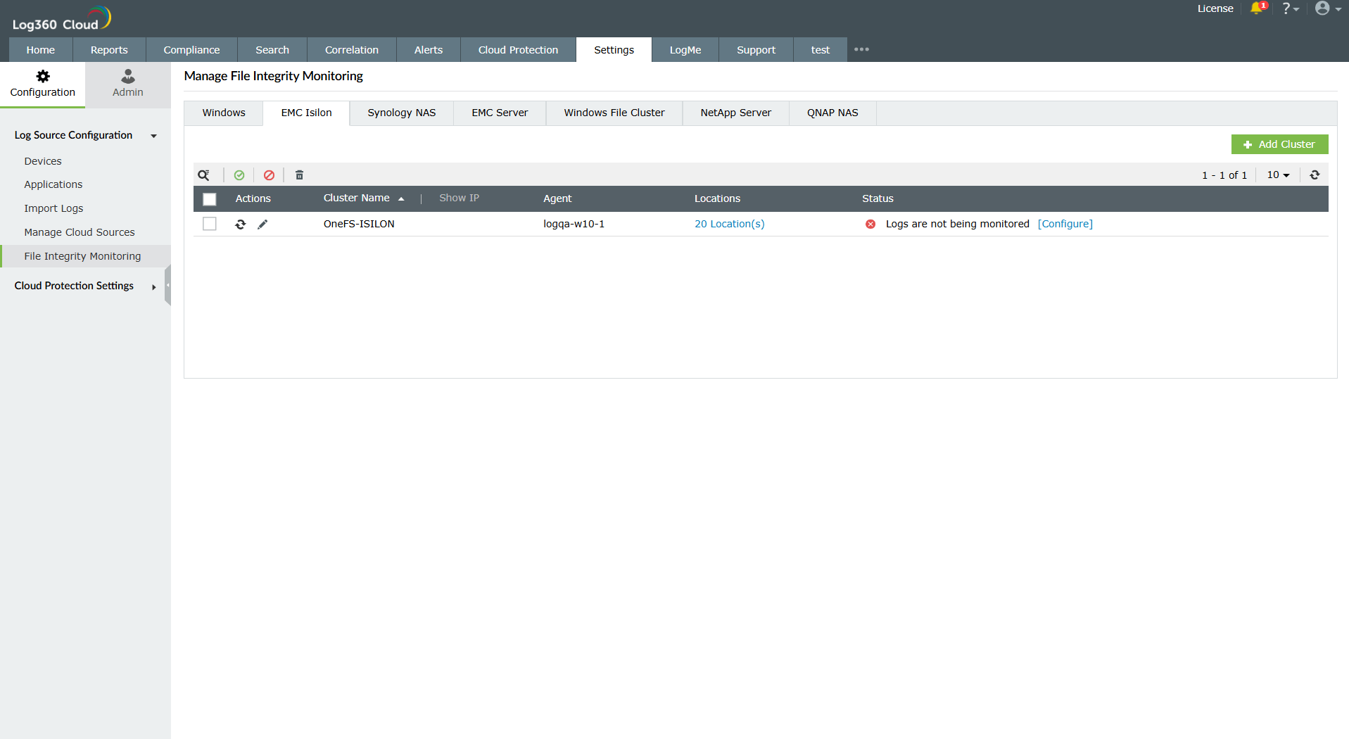 EMC Isilon file monitoring