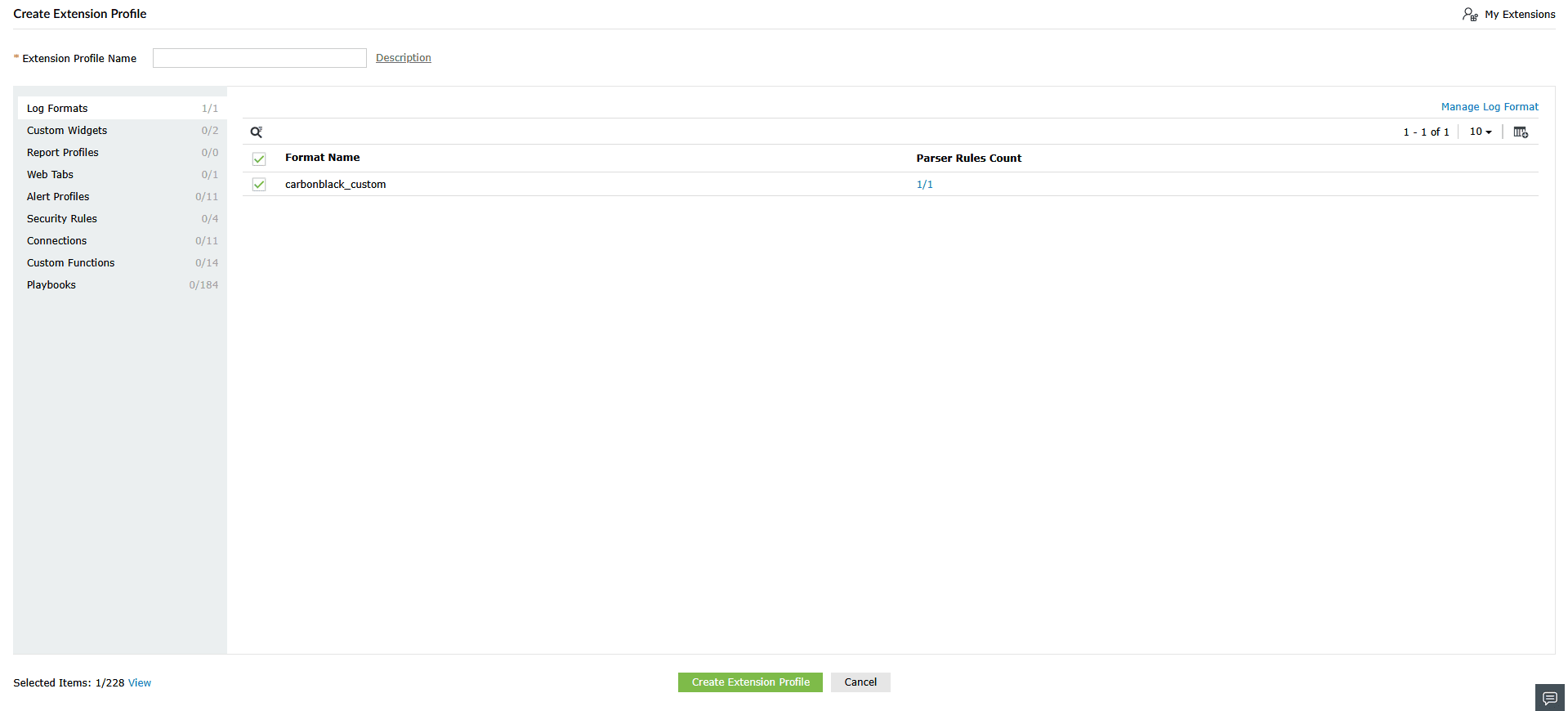 Extension Profile Generator