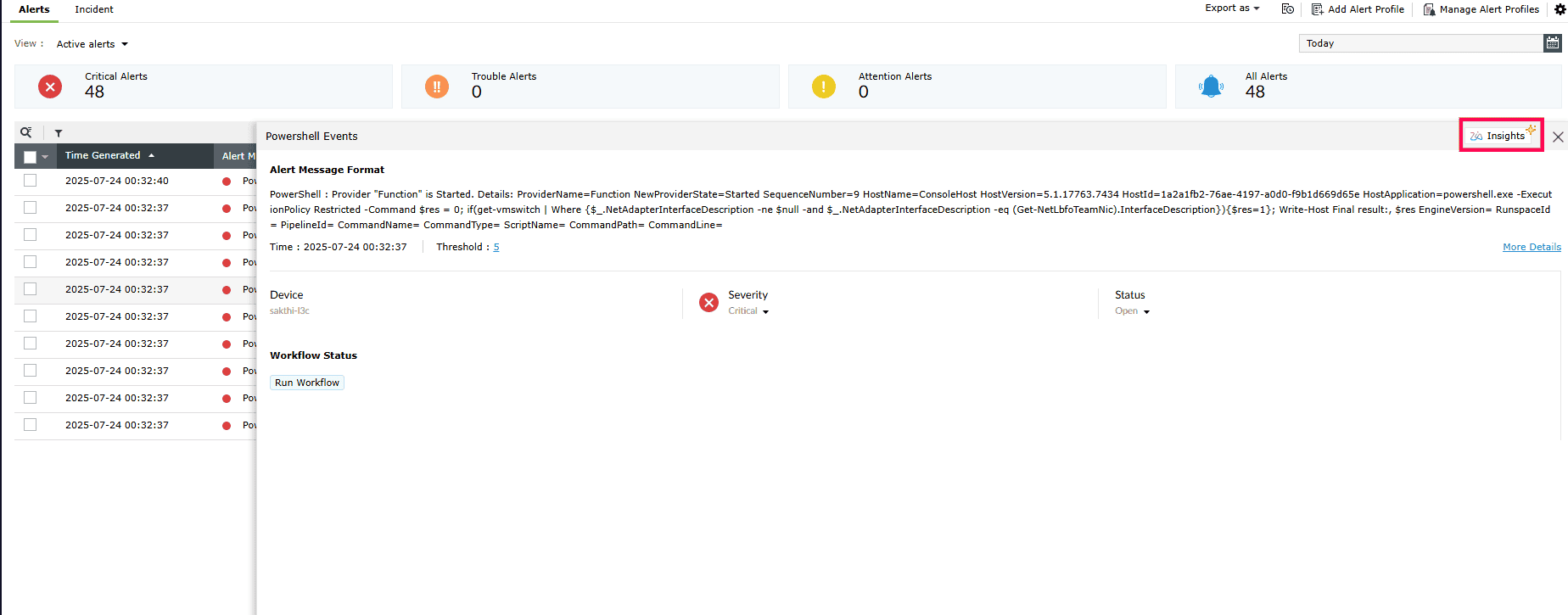 Invoking Zia Insights