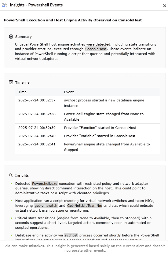 Invoking Zia Insights