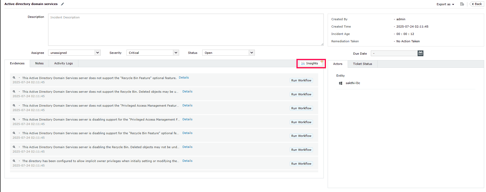 Invoking Zia Insights