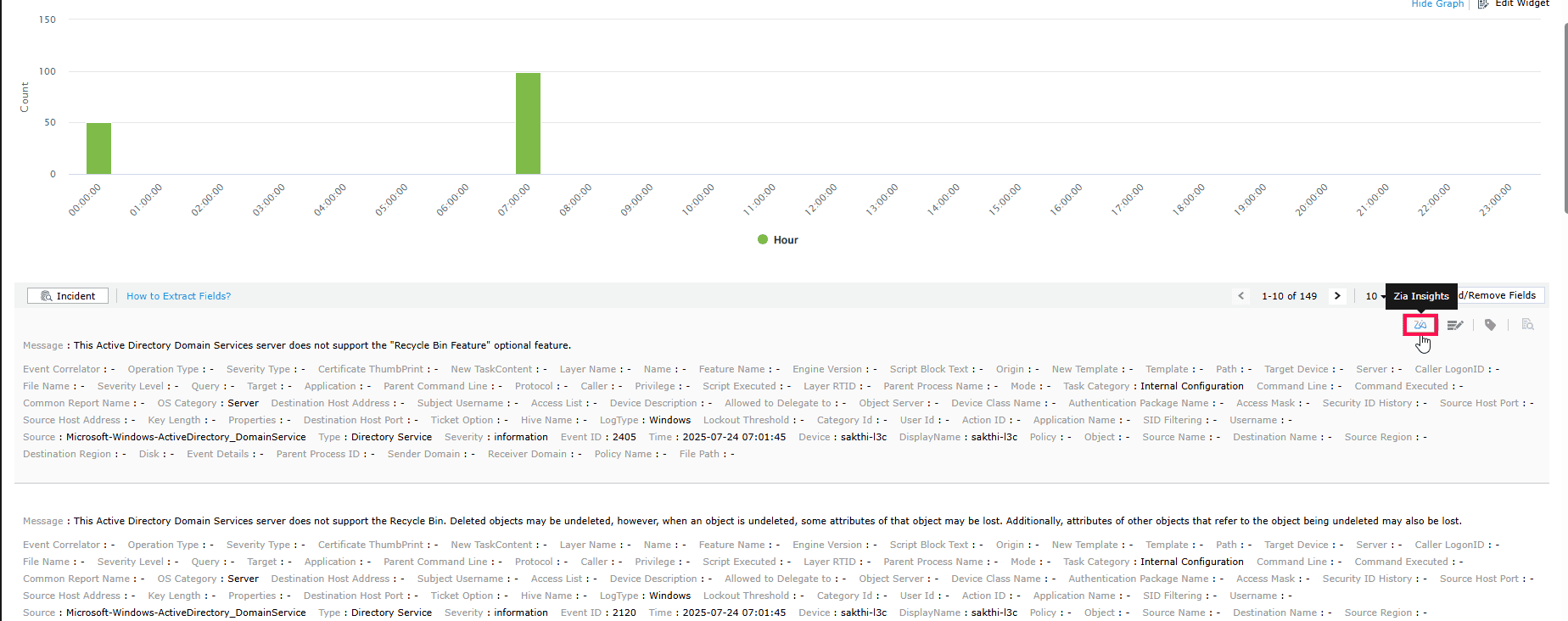 Invoking Zia Insights