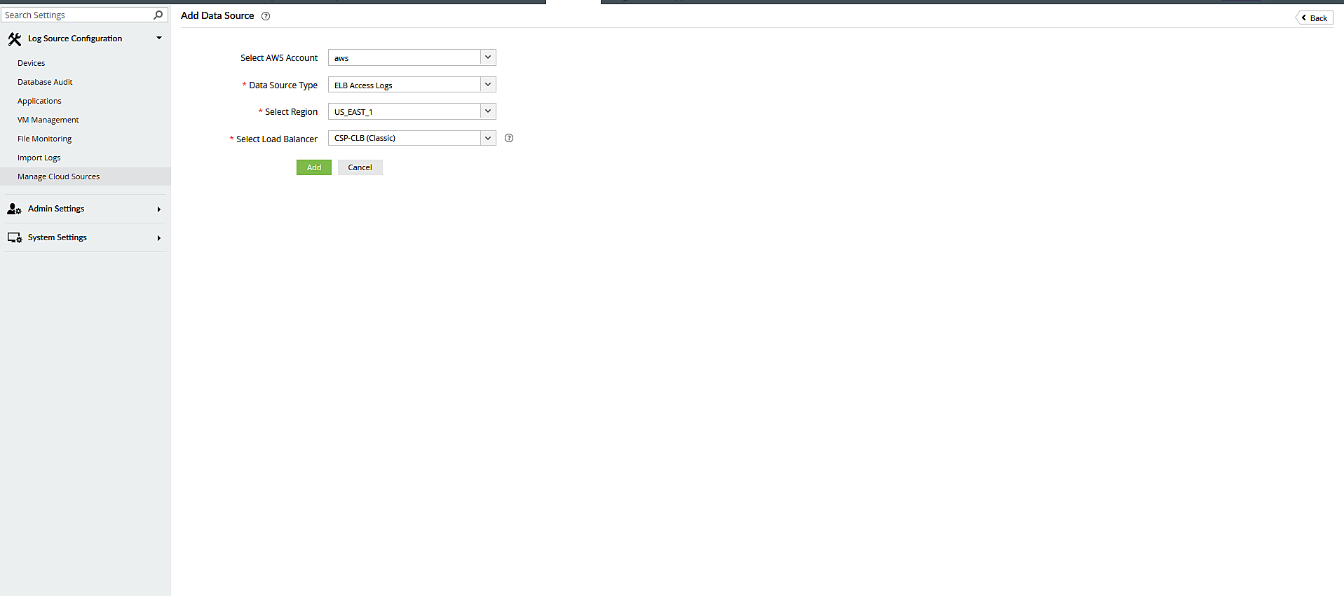 Manage Cloud Sources