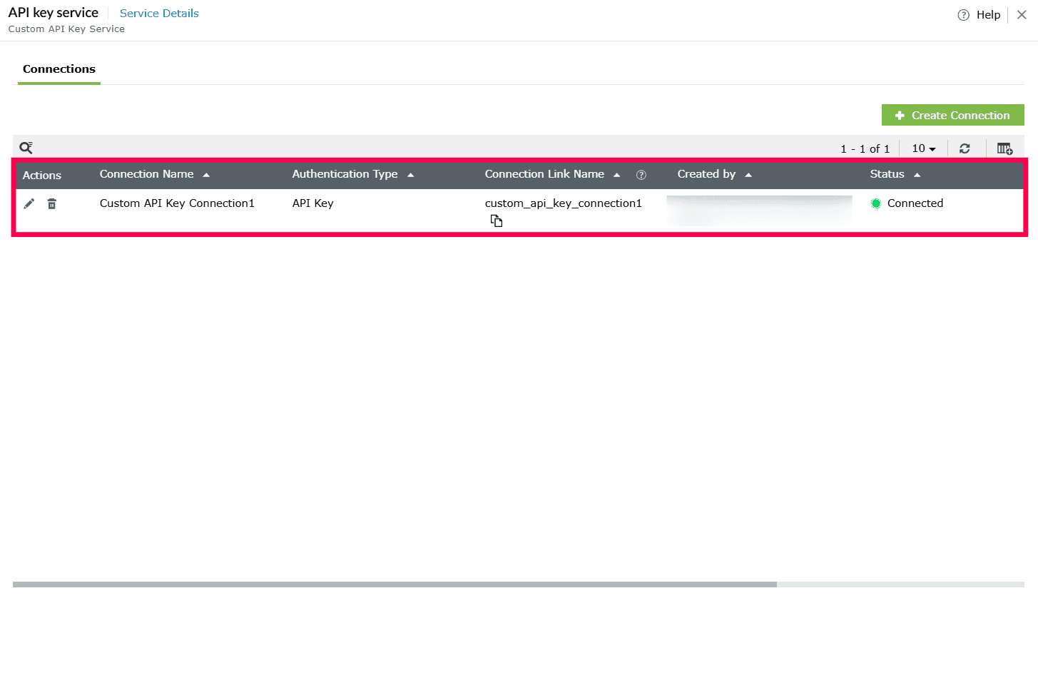 Viewing missing or revoked scopes associated with a connection