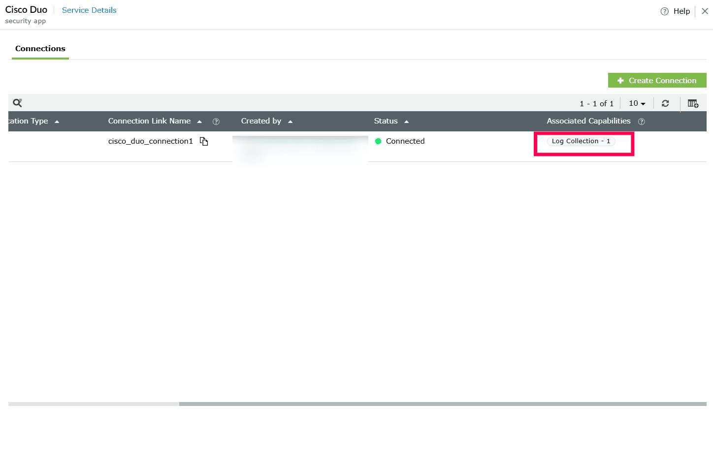 Viewing associated capabilities