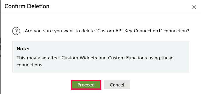 Confirming deletion