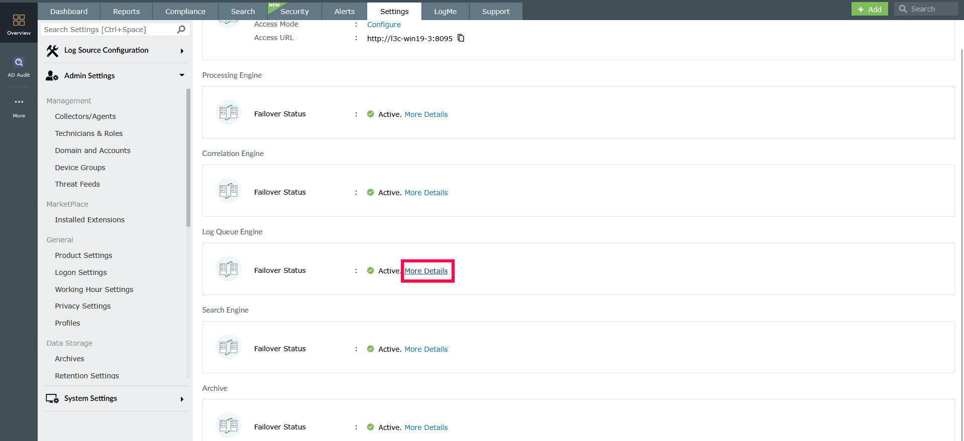 Viewing active and inactive processors
