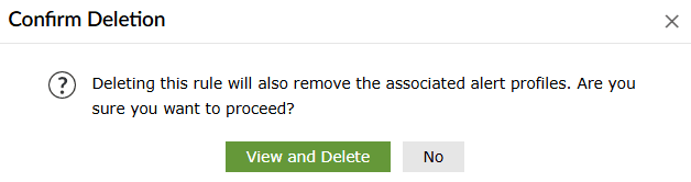 Bulk actions in the manage rules module
