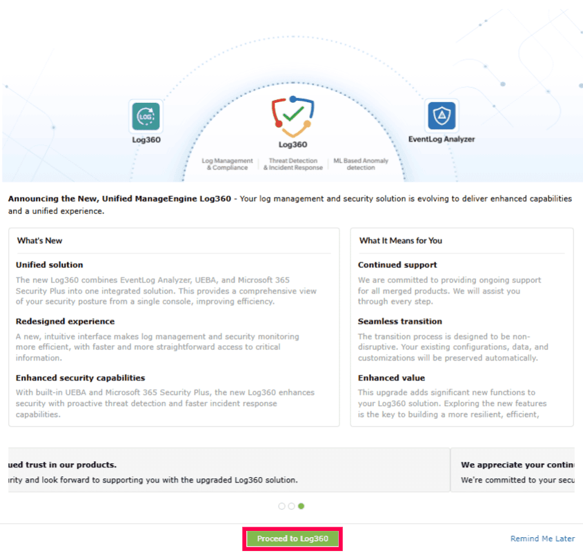 Migrating configurations from EventLog Analyzer to Unified Log360