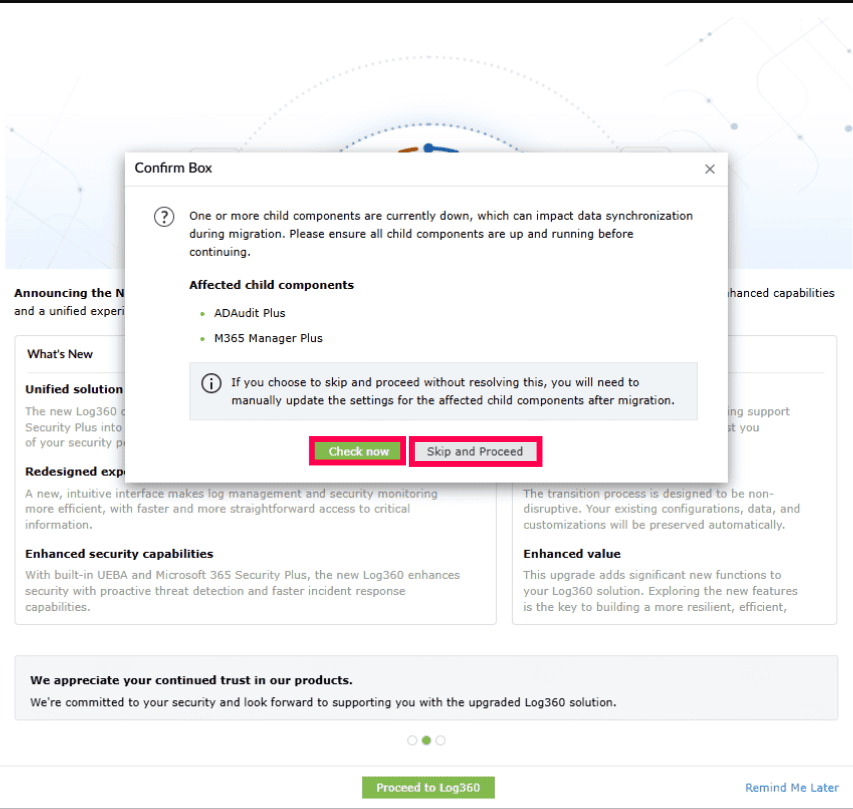 Migrating configurations from EventLog Analyzer to Unified Log360
