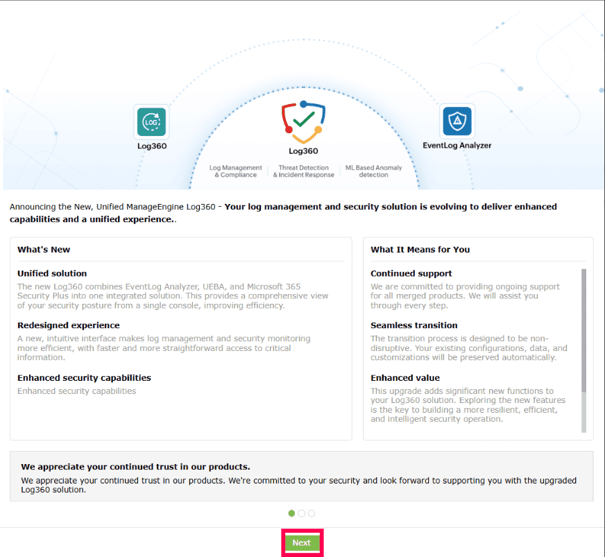 Migrating configurations from standalone Log360 to unified Log360