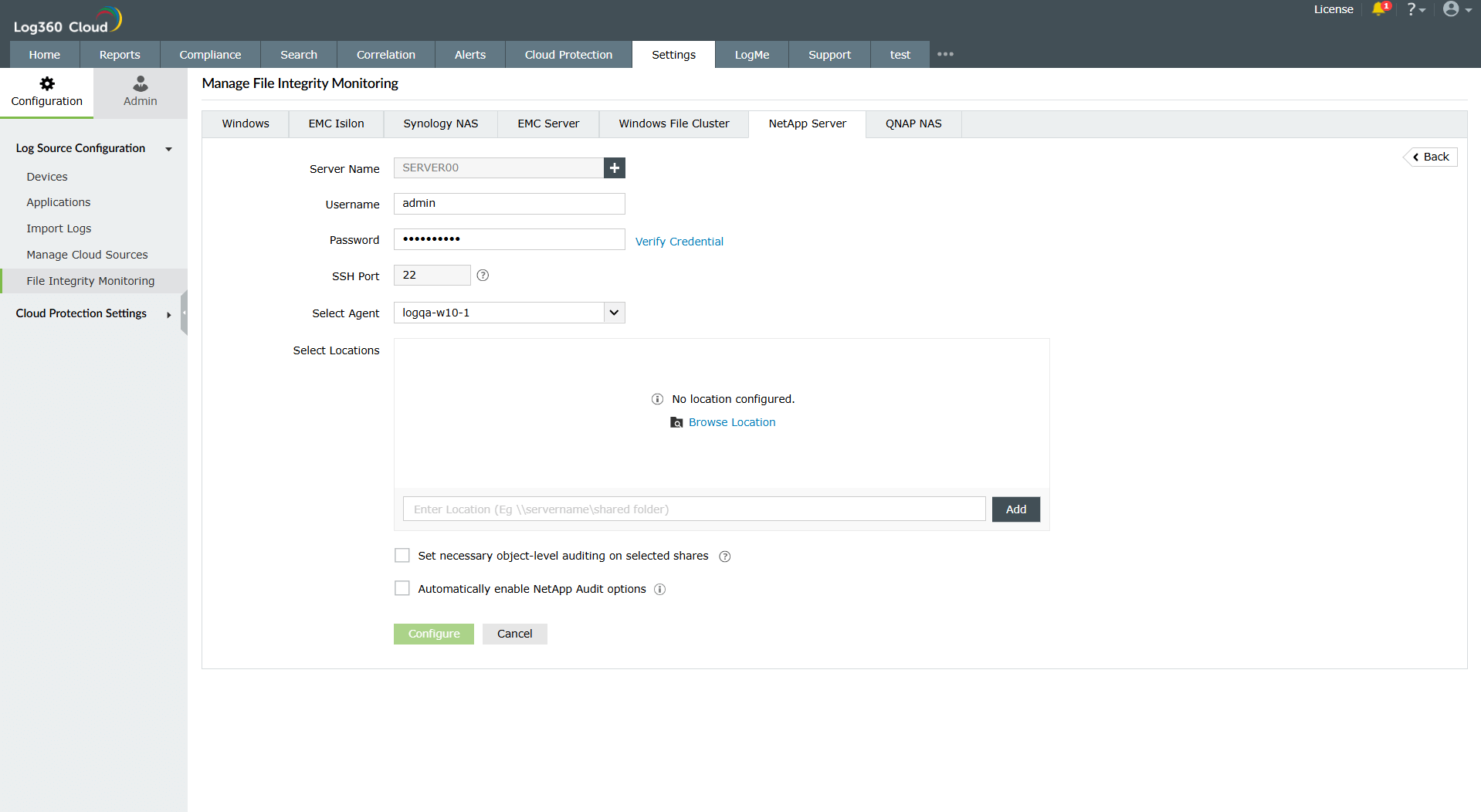 NetApp server auditing