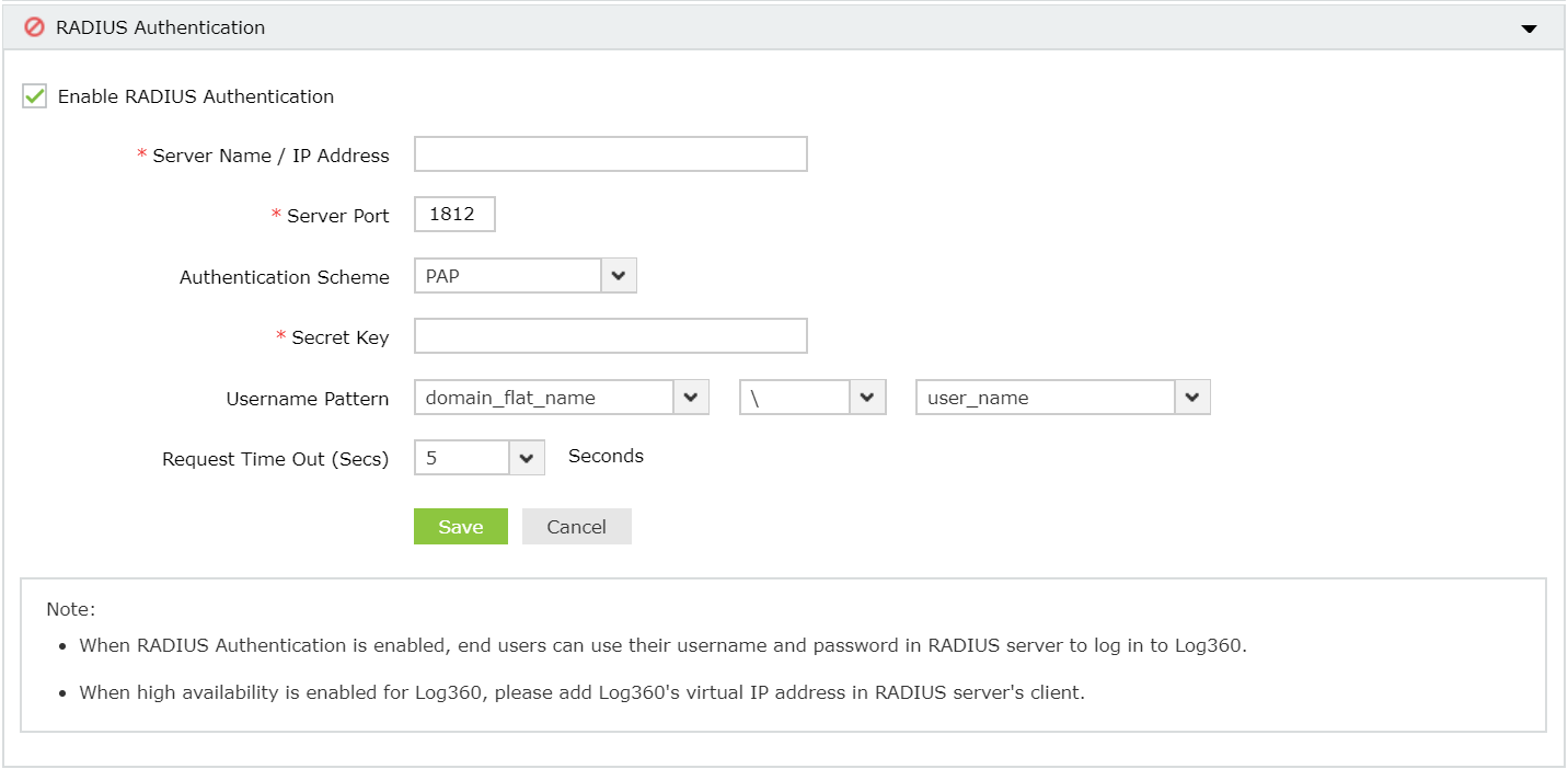 RADIUS Configuration