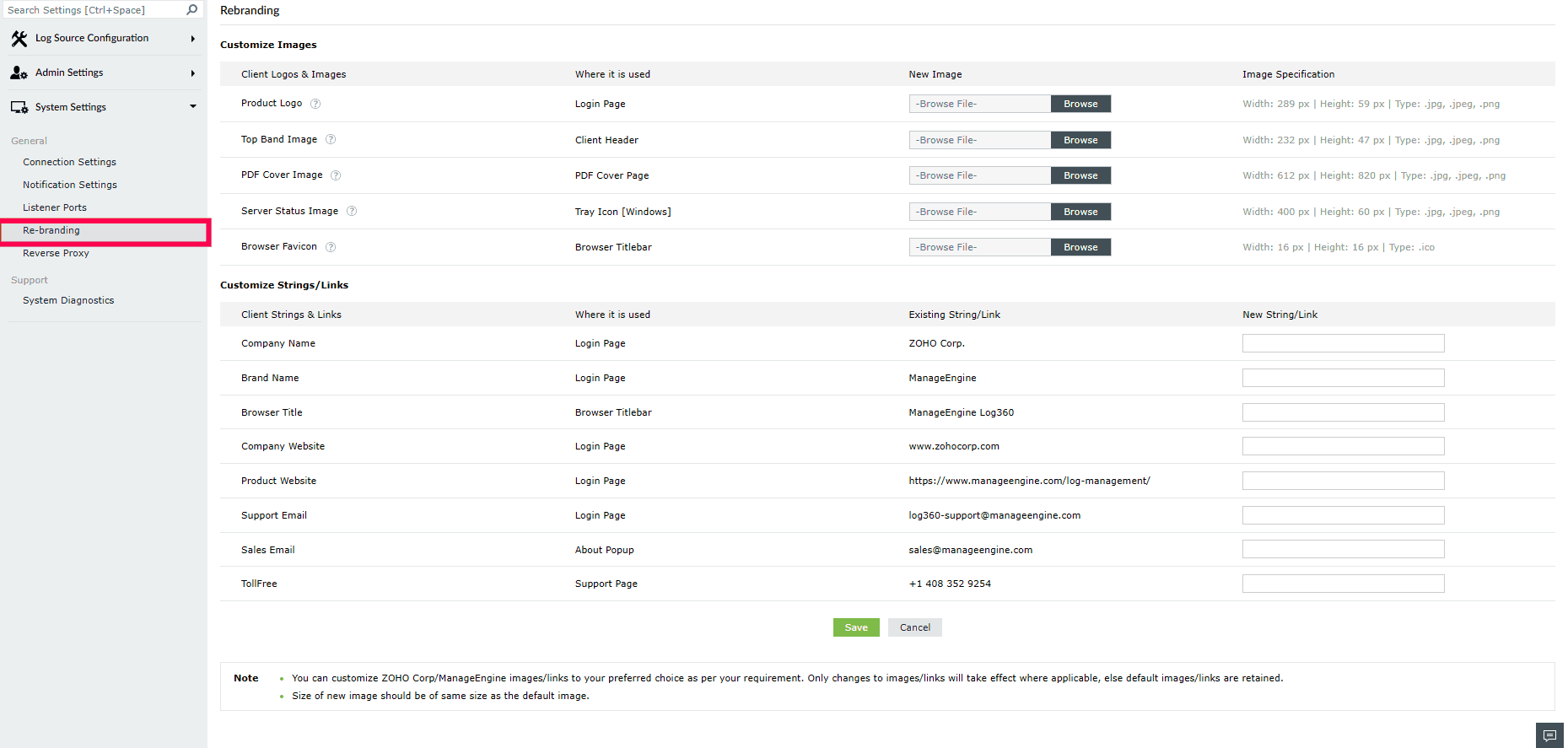 Re-branding in Log360