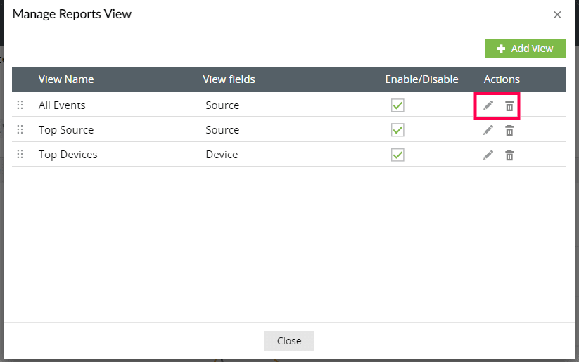 Manage Report Views
