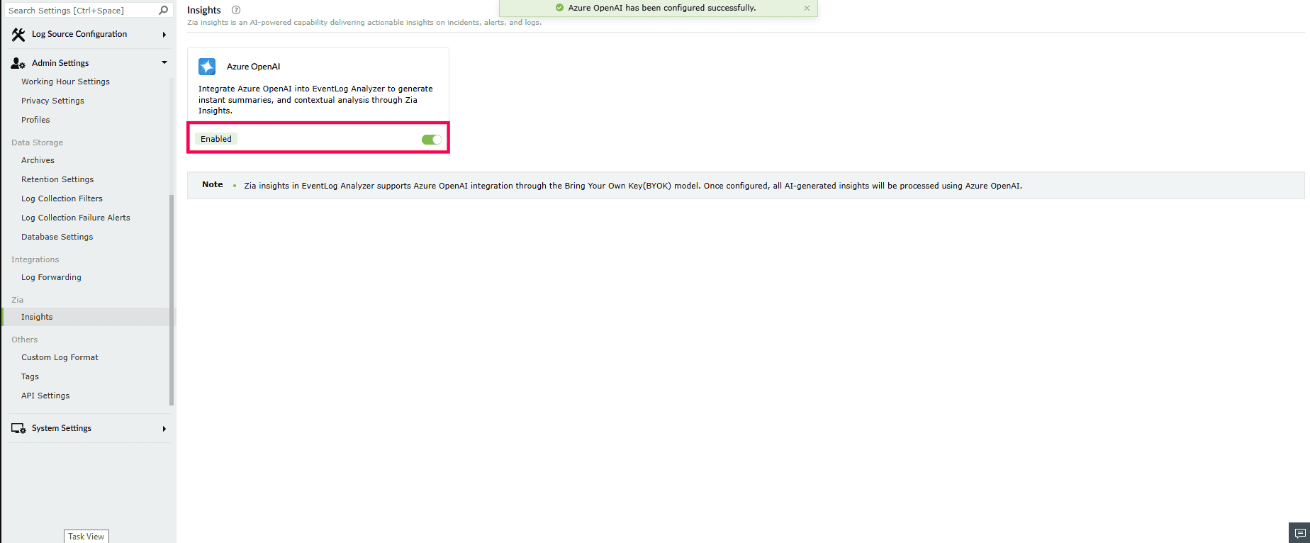 Setting up Zia Insights