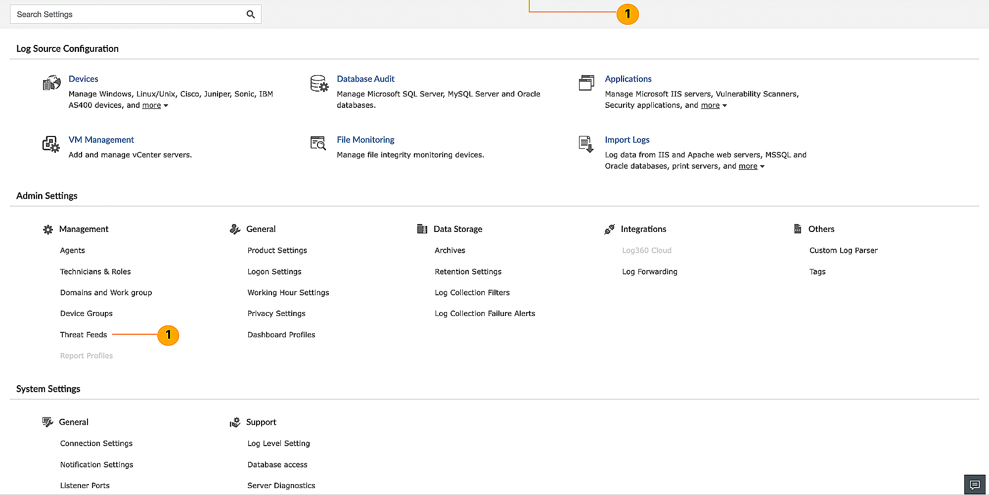 Switching threat stores