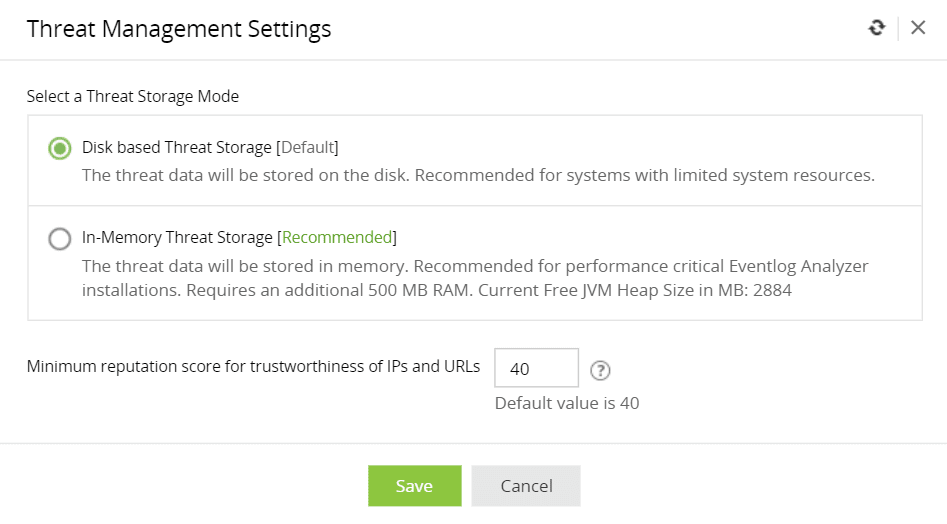 Switching threat stores
