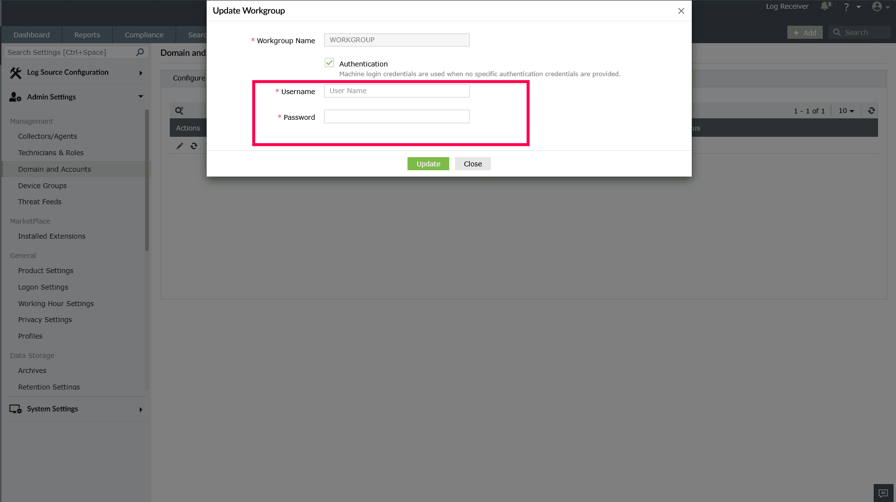 Domain and Accounts