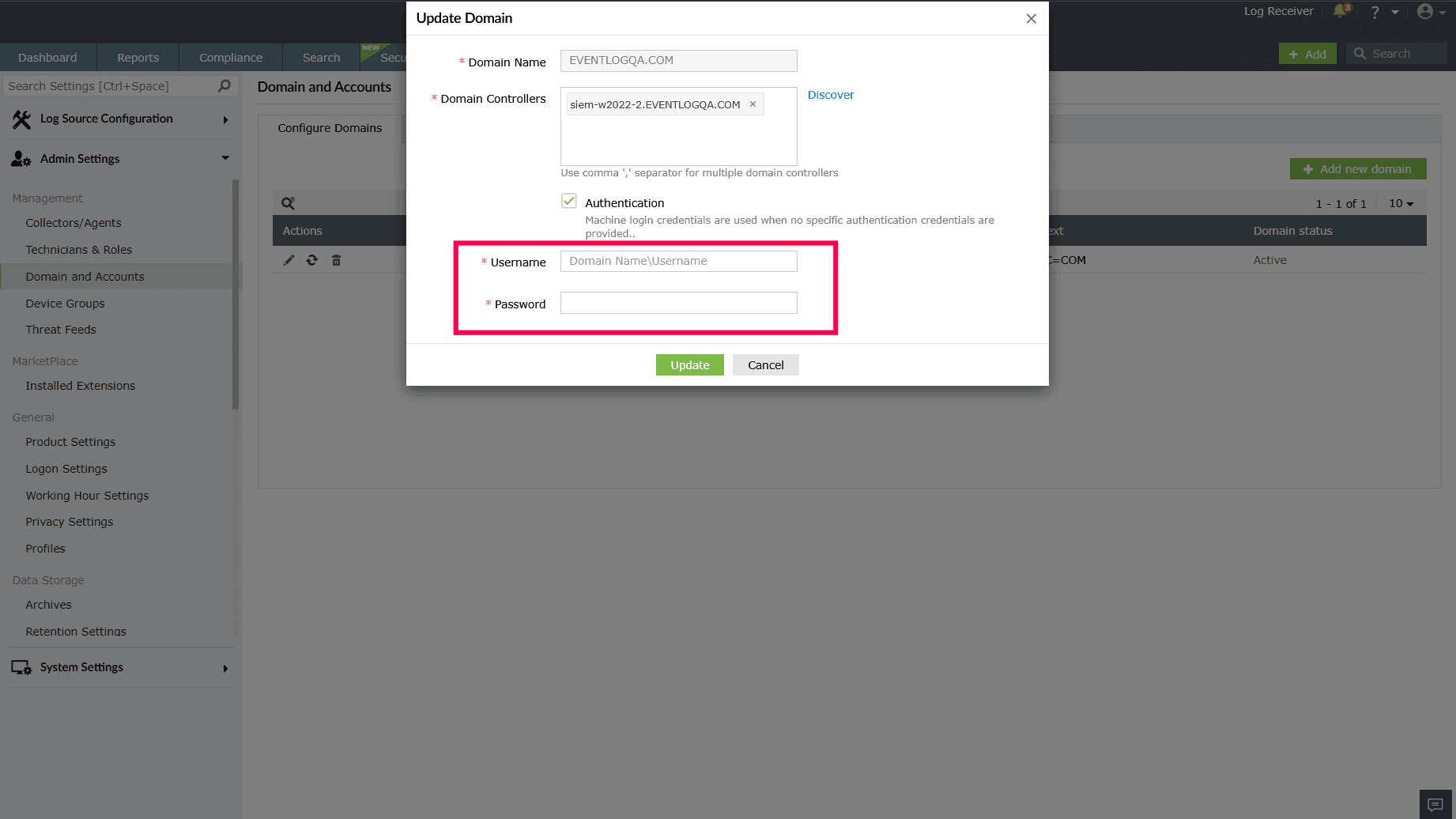 Domain and Accounts