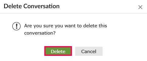 Viewing Ask Zia's conversational interface