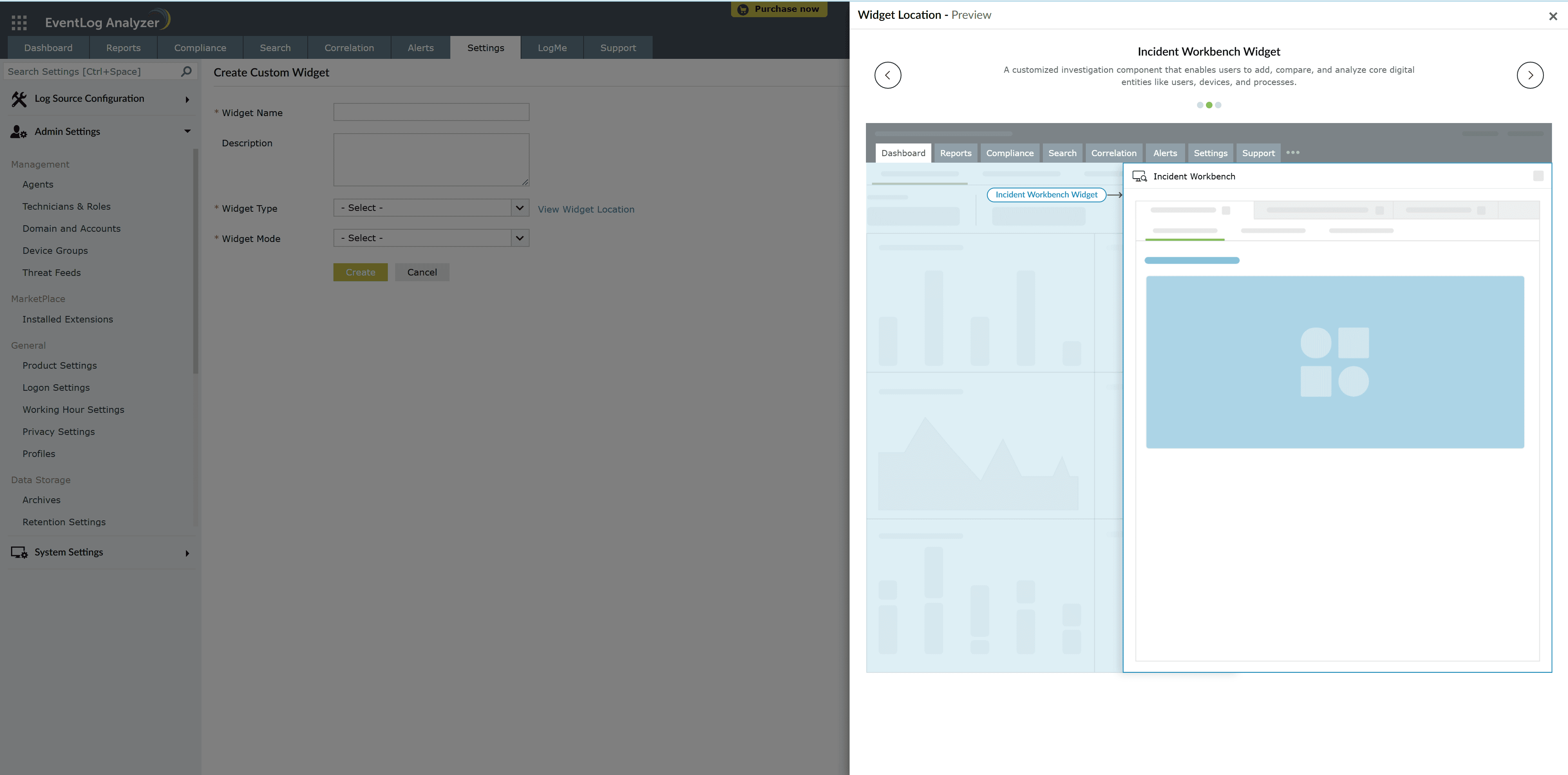 Widget Creation Form
