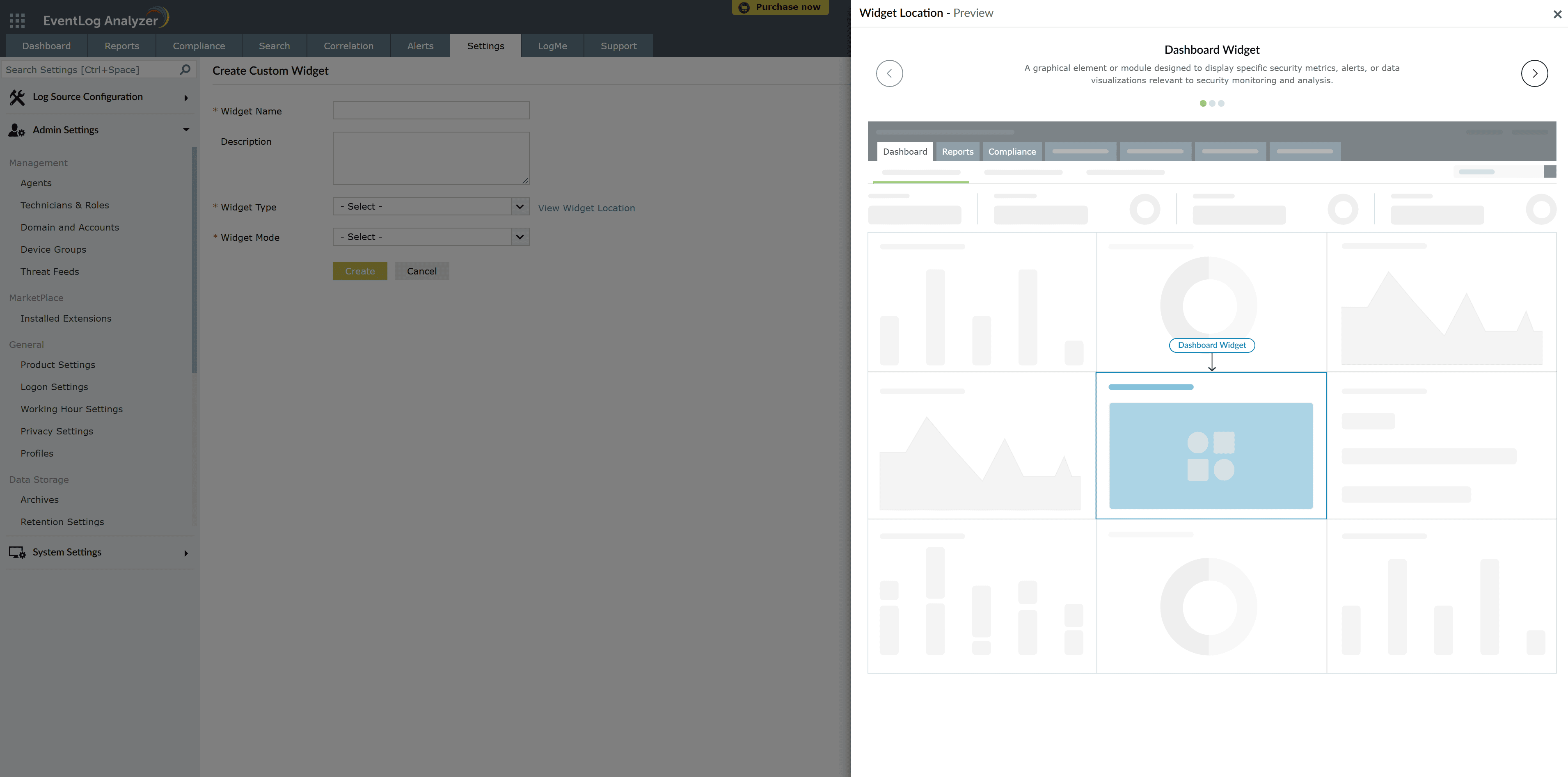 Widget Creation Form