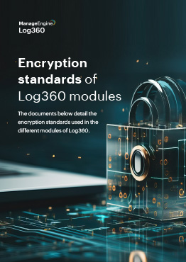 Encryption standards of Log360 modules